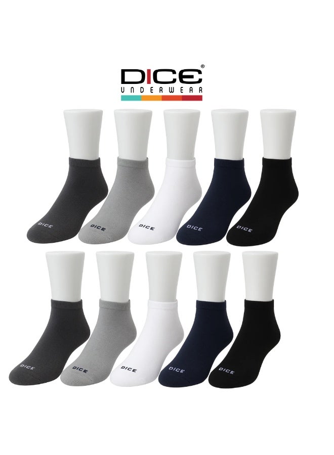 Dice® Men Low Cut Sport Socks Bundle of 10 (Different Colors) - Image 1